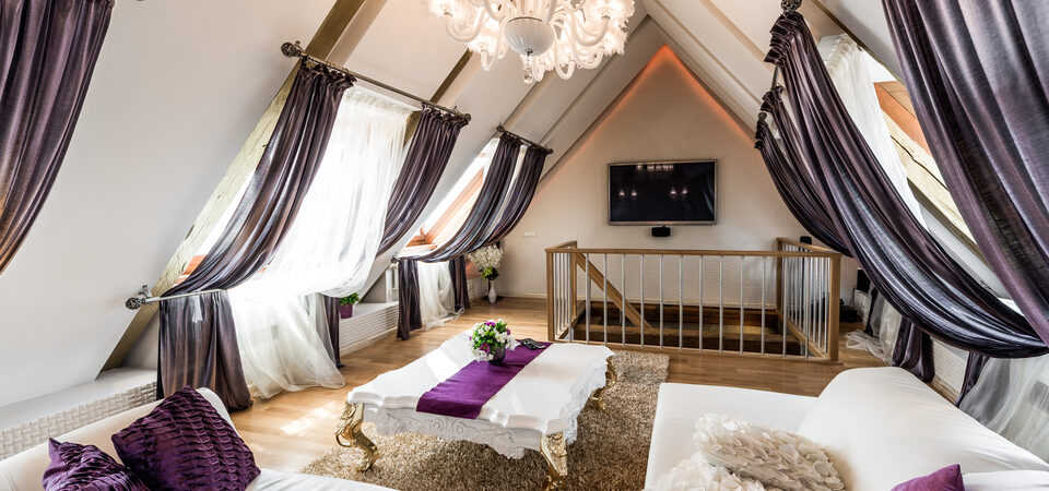 an organized attic