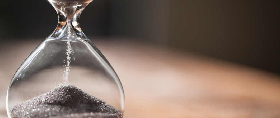 an hour glass ticking