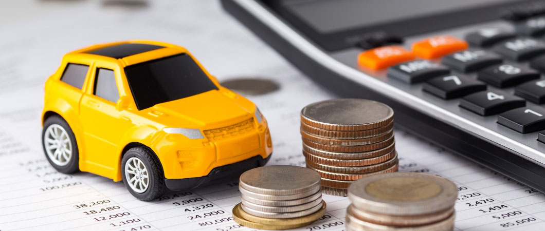 toy car coins and calculator