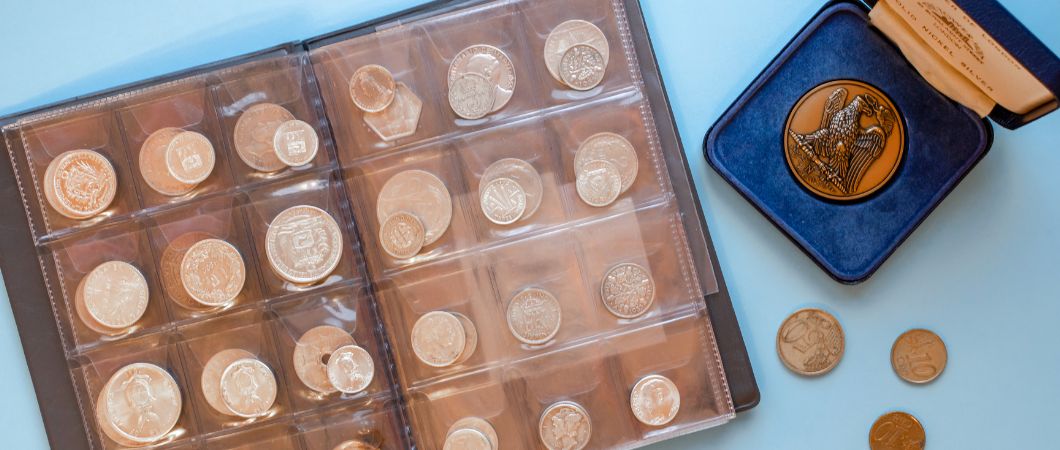 collectible coins ready for donation