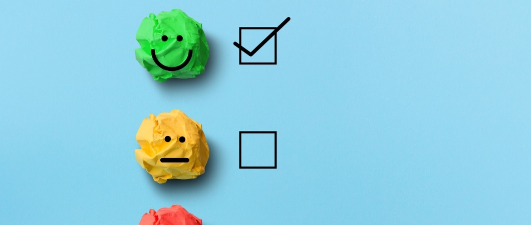 checklist with different emotions