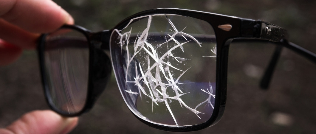 broken eyeglasses