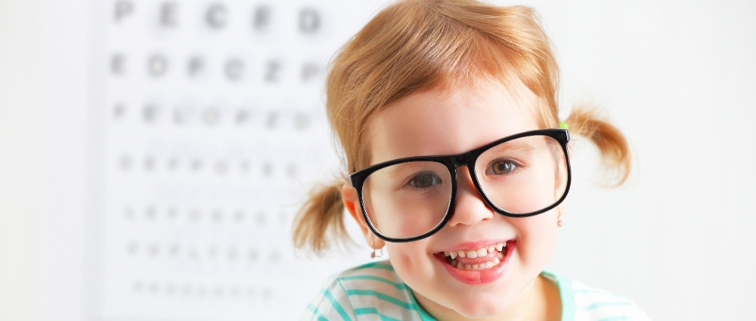 kid wearing glasses