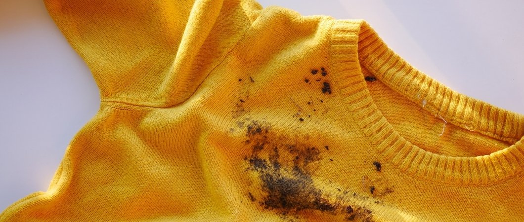 cloth with stains