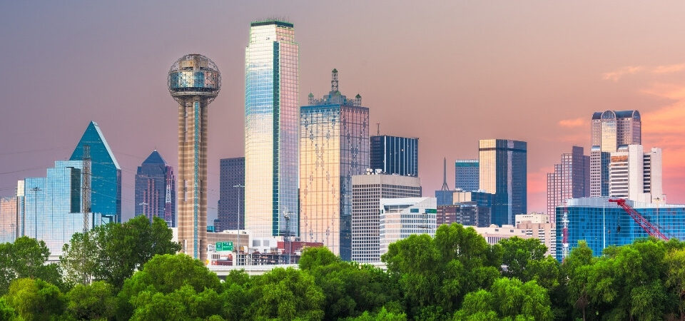 dallas city aerial view